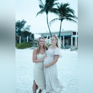 MATERNITY Floral Maxi Dress with Flutter Sleeves